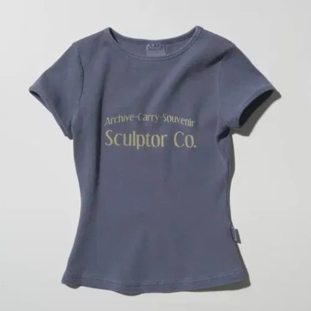 스컬프터 아카이브 반팔 티셔츠 더스티블루