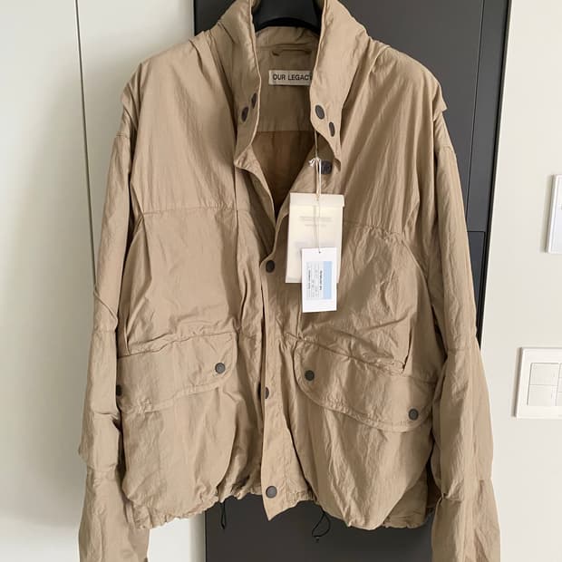 아워레가시 엑스해일 푸파 파라슈트 포플린 메탈릭 샌드 50 새상품 