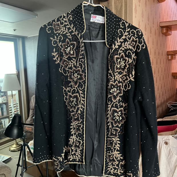 빈티지 자수 가디건