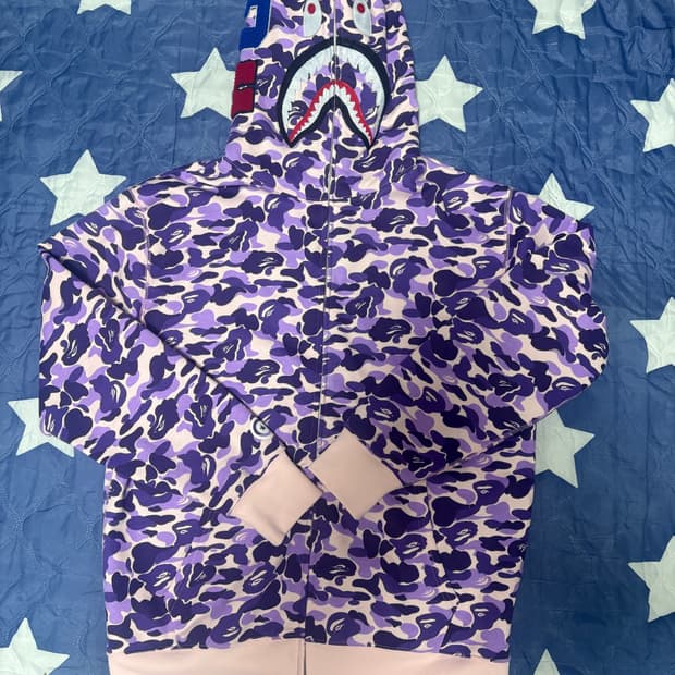 베이프 후드집업 퍼플