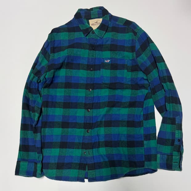 홀리스터 멀티 컬러 빈티지 체크 셔츠 L