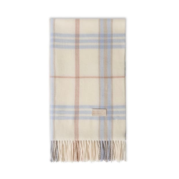 WOOL MUFFLER CHECK_IVORY