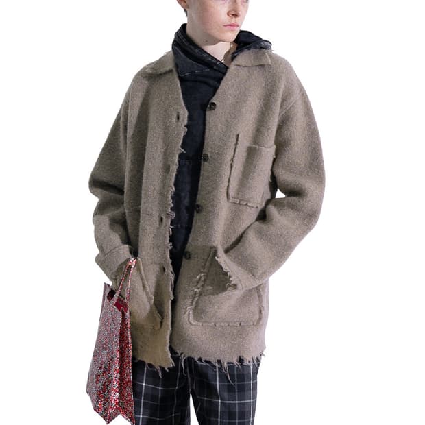 [F]퍼버즈 25fw Crash 니트 코트/베이지