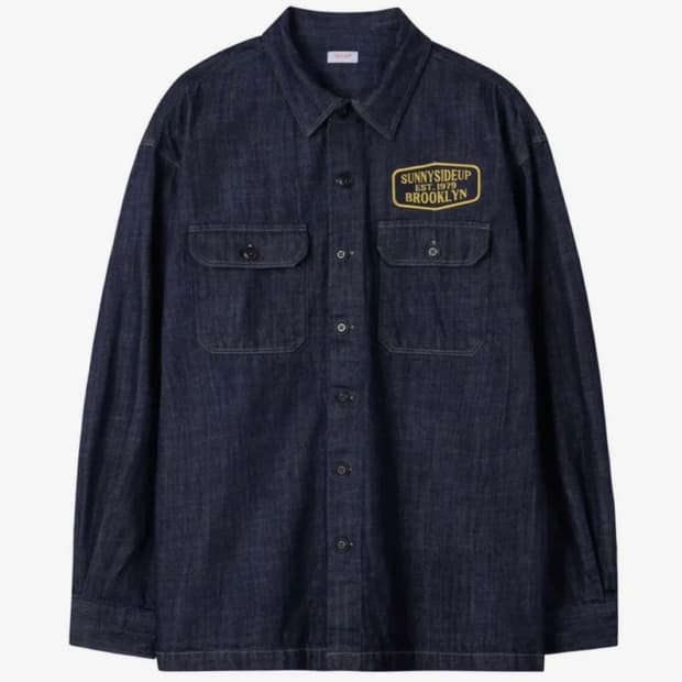 테이크이지 인디고 데님 워크 셔켓