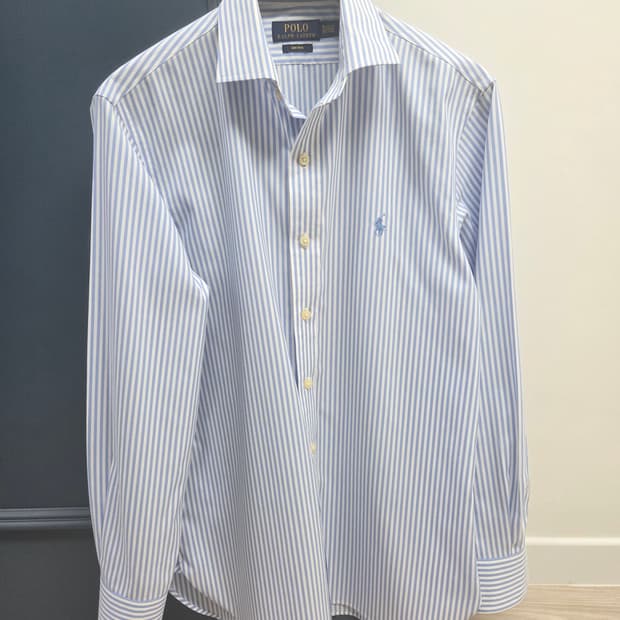 폴로 논아이론 드레스 셔츠 스카이 블루(15-32/33)