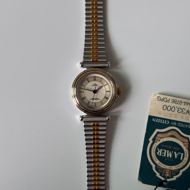 1980년대 빈티지시계 Club La Mer 콤비 쿼츠 여성 데드스탁