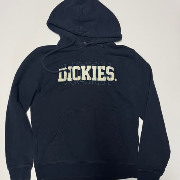 디키즈 올드스쿨 빅 스펠아웃 기모 후드티 M 네이비