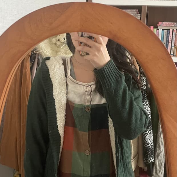 모리걸 빈티지 그린 레이어드 원피스 set 💚🧡