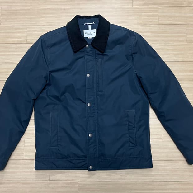 [M] 콜한 코듀로이카라 헌팅 패딩 자켓 네이비