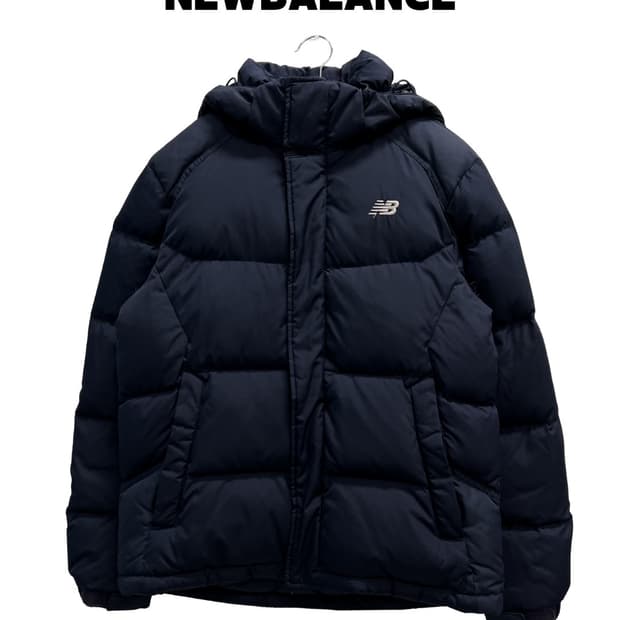 뉴발란스 덕다운 숏 패딩 자켓 네이비 