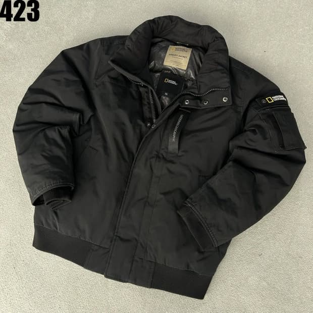 내셔널지오그래픽 블랙 유틸리티 자켓 2XL