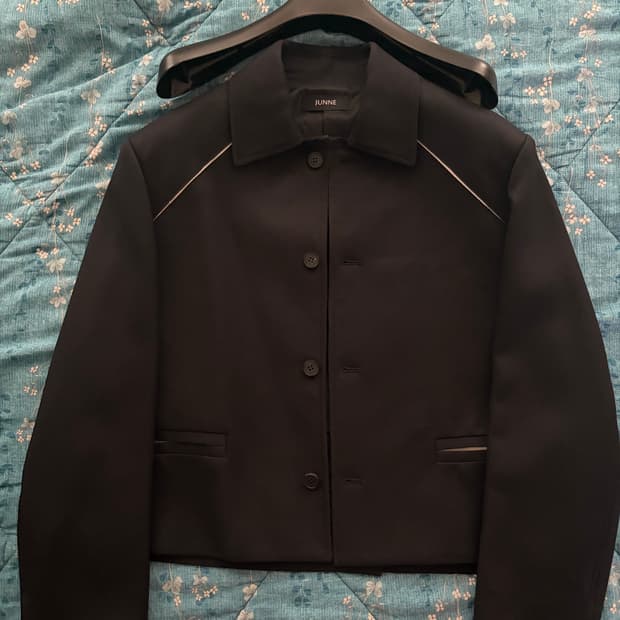 준느 J30 커팅 크롭 자켓 블랙 S