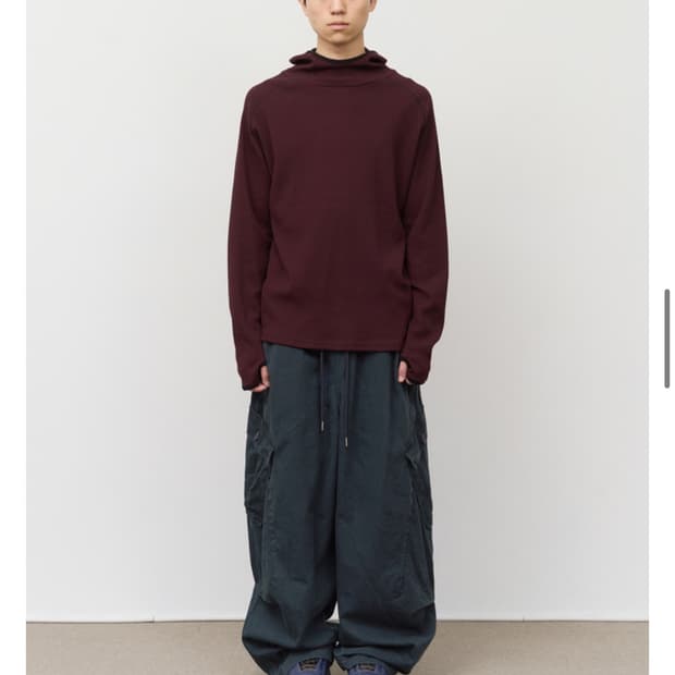 하이파이펑크 와플 후디 버건디