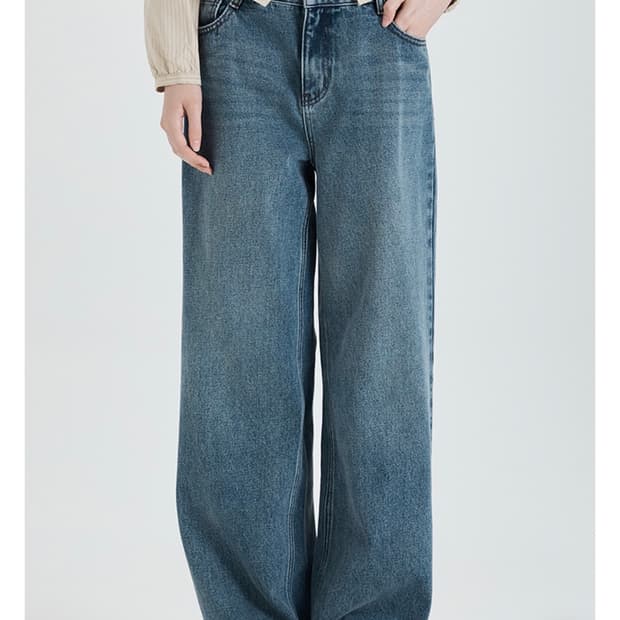 미쏘 핏업데님와이드팬츠 indigo