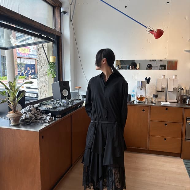 YOHJI YAMAMOTO NOIR Black Strap Onepiece