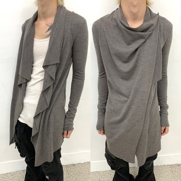 Helmut Lang draped wool cardigan   