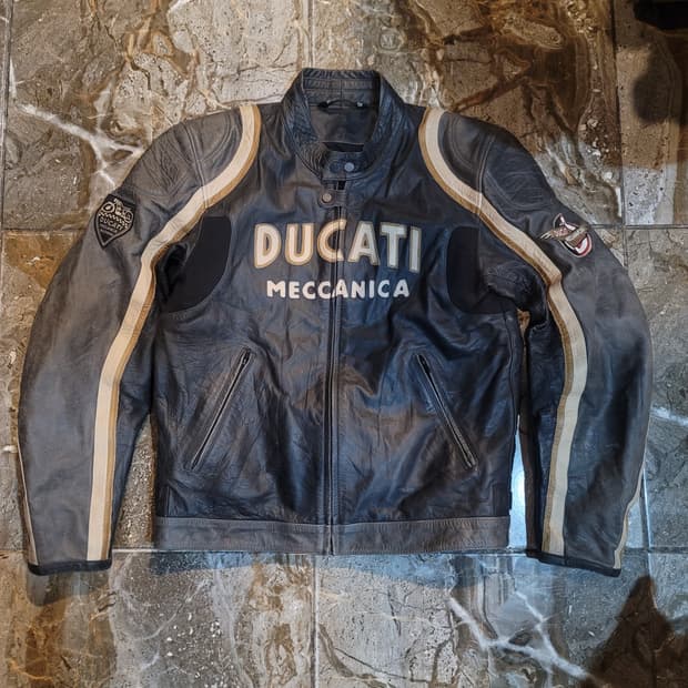 두가티 메카니카 가죽 라이더 자켓
