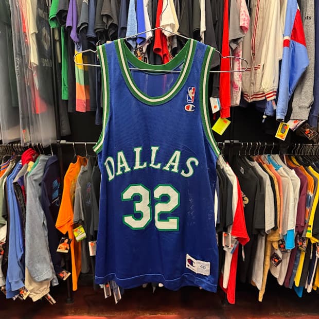 1993년 빈티지 NBA Mavericks Mashburn 농구 져지