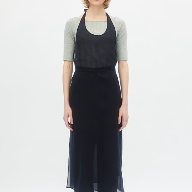 르누이 에이프런 레이어드 드레스 새상품