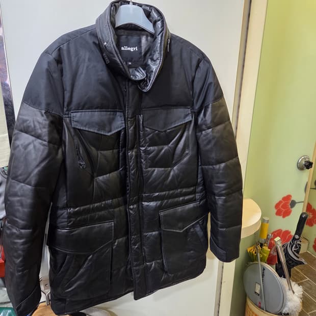 알레그리 가죽 구스 다운