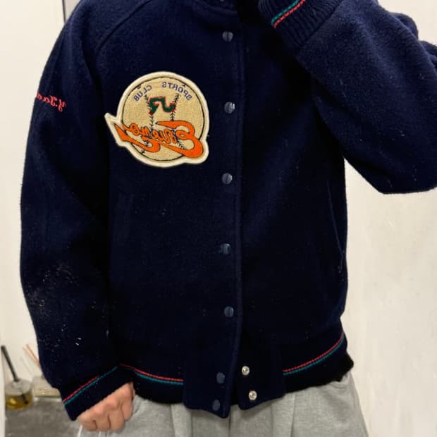 아식스 울 바시티 자켓