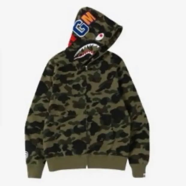 베이프 샤크후드 녹계 L 새상품