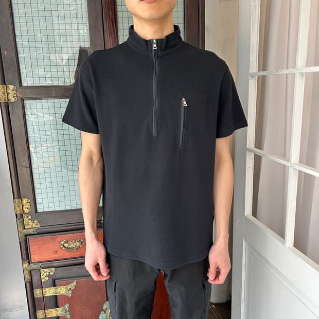 프라다 스포츠 쿼터 집업 셔츠