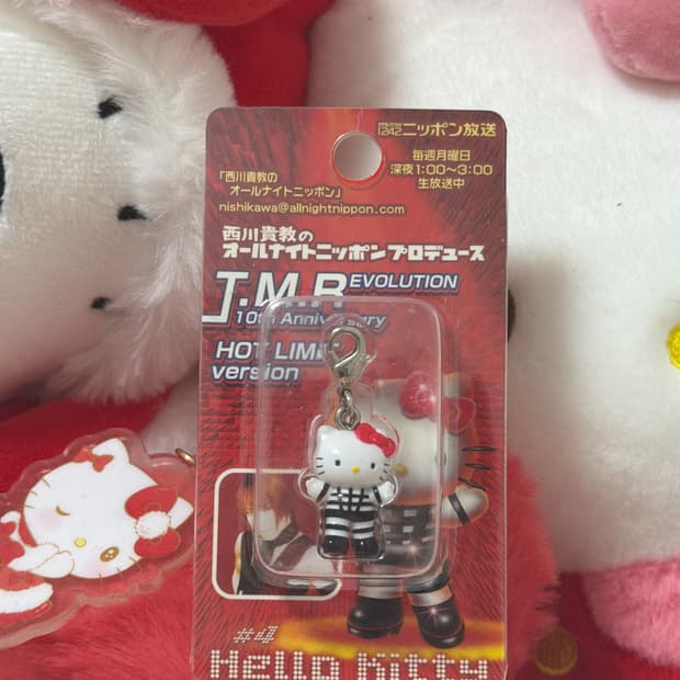 헬로키티 T.M.Revolution 10주년 한정 콜라보 키링 스트랩
