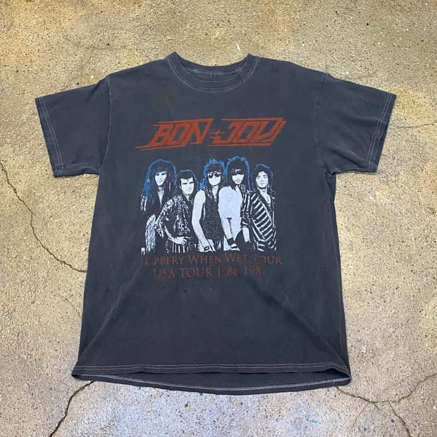 미국 빈티지 본조비 공식굿즈티 반팔티 락티셔츠