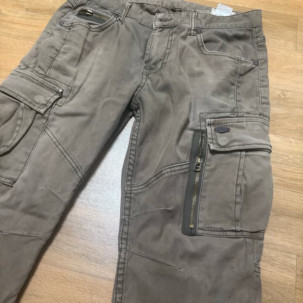 버커루 고스펑크 갸루 브라운 카고 팬츠