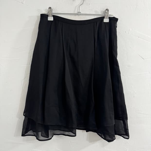 layered midi skirt