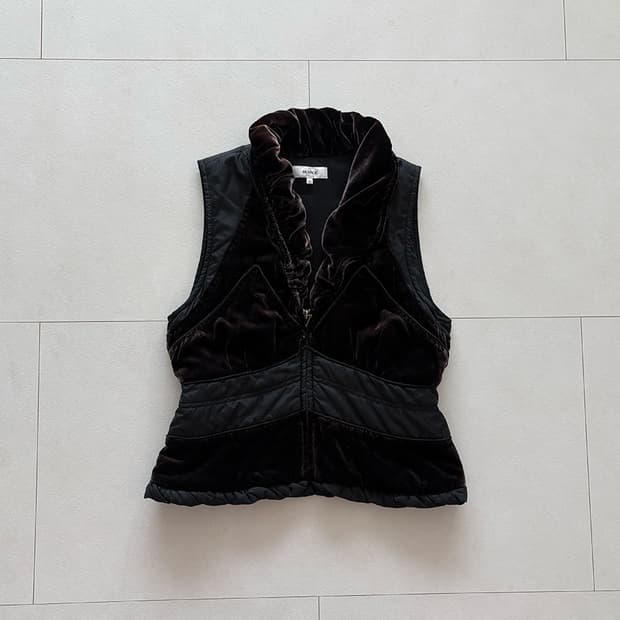 velvet padded vest