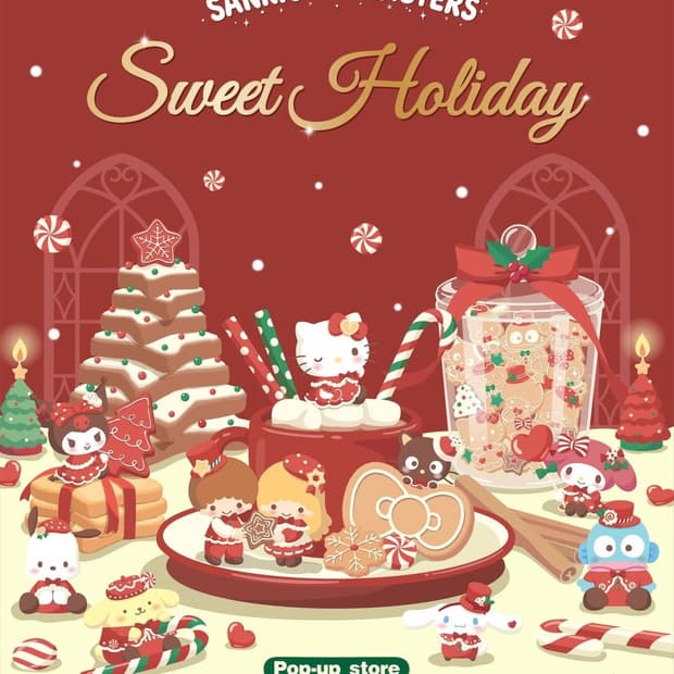 산리오 홀리데이 한정 인형 헬로키티 한교동 초코캣