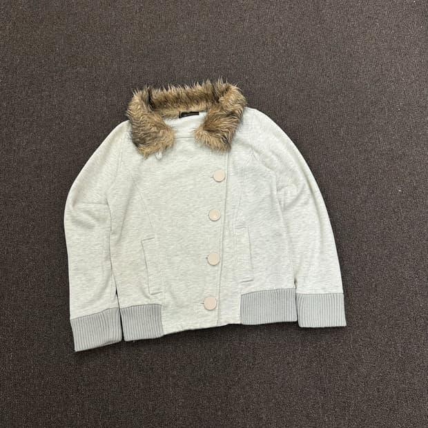 M)Japanese vintage 여성 퍼 가디건