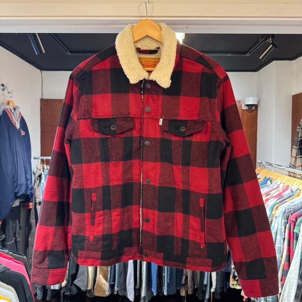 리바이스 버팔로체크 양털 자켓 L