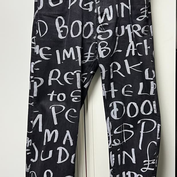 [34] 슈프림 블랙 아크 데님 레귤러 진