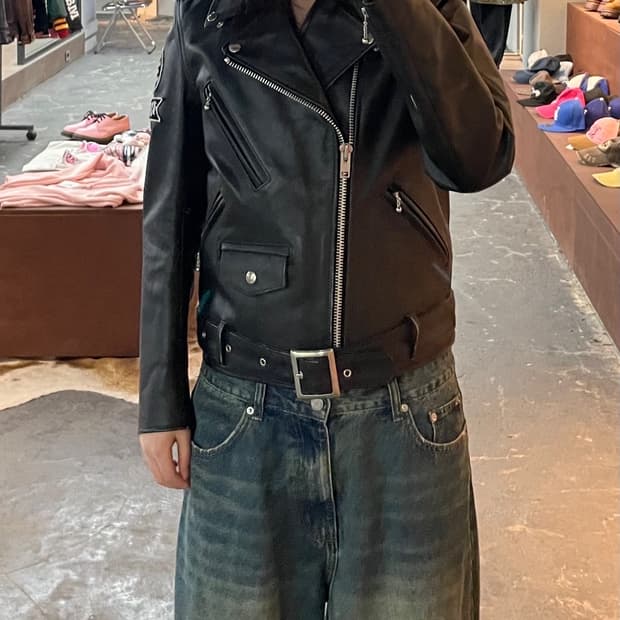 크로우즈 워스트 무장전선 가죽라이더 자켓 H1803