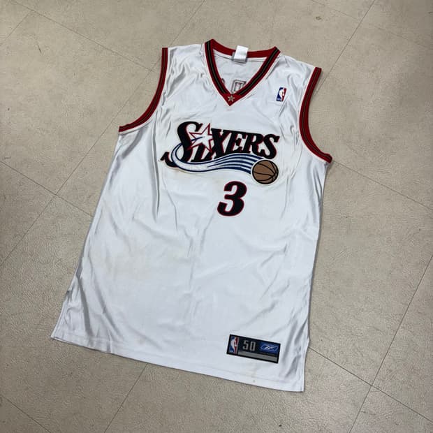 리복 NBA 필라델피아 아이버슨 농구 져지