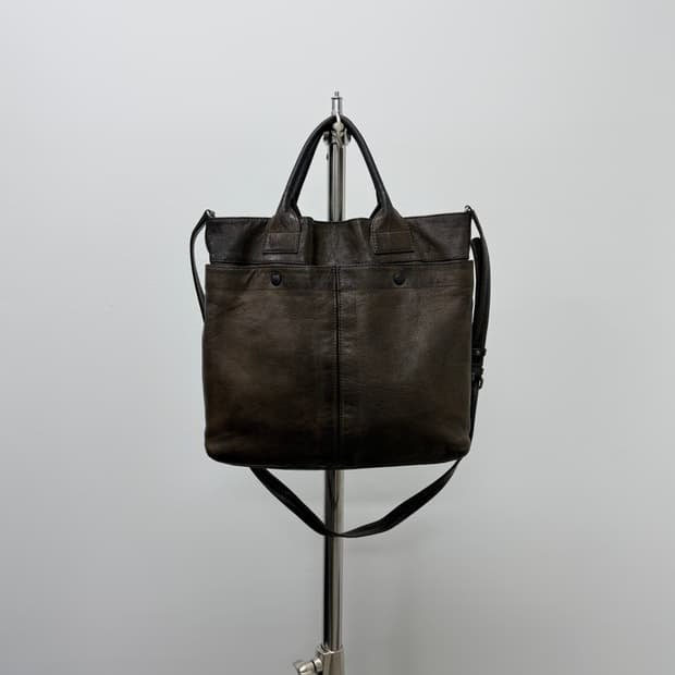 Margaret Howell leather helmet bag