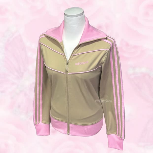 아디다스 카키핑크 미소녀 져지