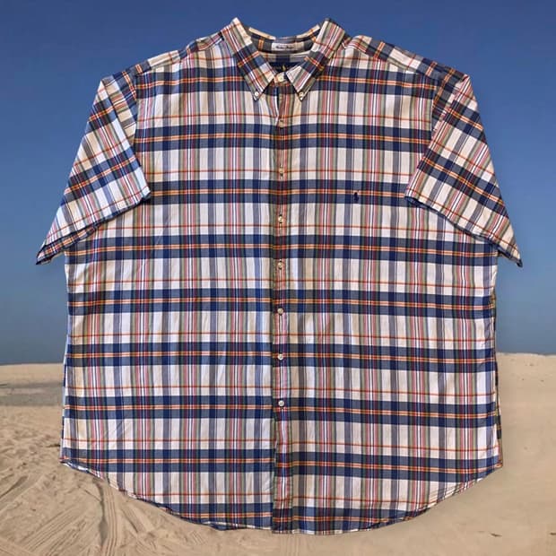 폴로랄프로렌 반팔 체크 셔츠 (Man 4XL) AA0275