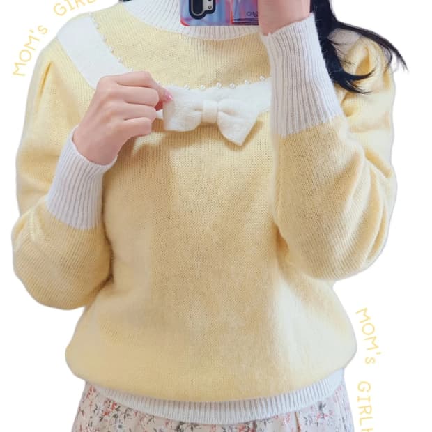 빈티지 무드 앤 리본 니트