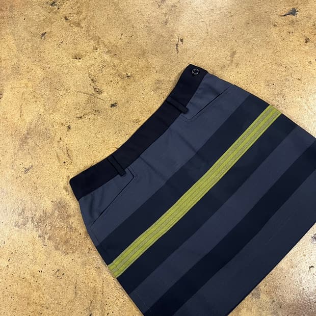 [정품/25] 타이틀리스트 줄무늬 스커트 네이비 옐로우 포인트 b15