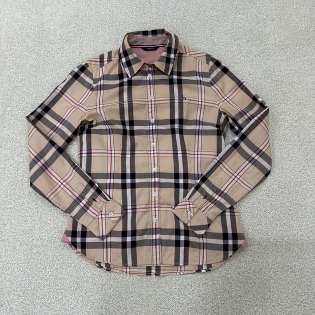 [85] 헤지스 여성 체크패턴 셔츠 0107T1