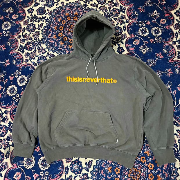 디스이즈네버댓 시그니쳐 레터링 후드 S size