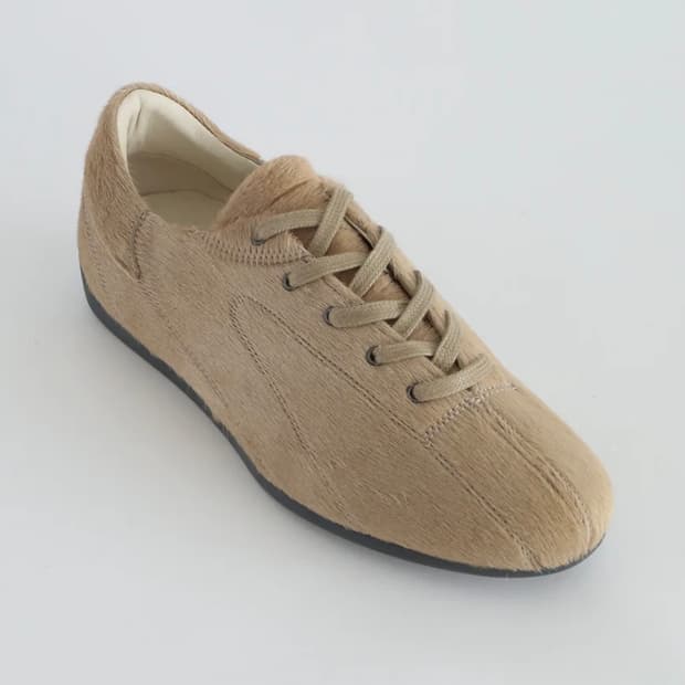 [36,37,38]팔로마울 Miles 헤어리 스니커즈/베이지