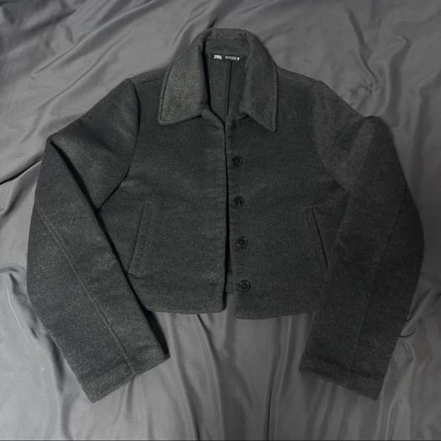 자라 숏코트 차콜