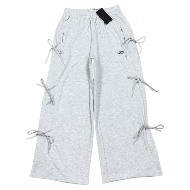 가터갤러리 심볼 노트 리본 와이드 스웻팬츠 바지 그레이 L