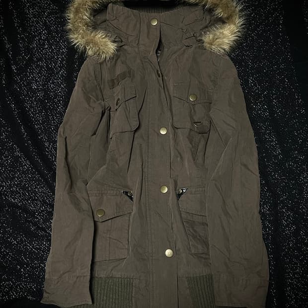 2000s JPN Y2K 울프죠 퍼 야상자켓