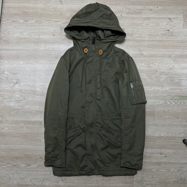 캘빈클라인 진스 여성 포켓 후드 야상점퍼 [카키] M/95